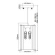 Lampada a sospensione piccola in cristallo a 2 luci a LED dal design moderno