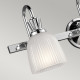 Lampada da parete a 3 luci per bagno struttura in acciaio e diffusori in vetro