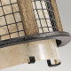 Lampada da parete con struttura in metallo design rustico e 1 diffusore in vetro