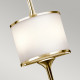Lampada da parete grande in acciaio per bagno con diffusore in vetro a LED G9