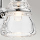 Lampada da parete in acciaio lucido moderna con luce a LED G9 diffusore in vetro