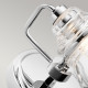 Lampada da parete in acciaio lucido moderna con luce a LED G9 diffusore in vetro