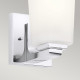 Lampada da parete in acciaio per bagno con diffusori in vetro con luce a LED