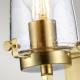 Lampada da parete per bagno a 1 luce in acciaio cromato e diffusore in vetro