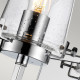 Lampada da parete per bagno a 1 luce in acciaio cromato e diffusore in vetro