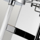 Lampada da parete per bagno a 1 luce in acciaio cromato e diffusore in vetro