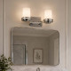 Lampada da parete per bagno a LED con 2 diffusori in vetro dal design moderno