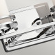 Lampada da parete per bagno a LED con 2 diffusori in vetro dal design moderno