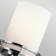 Lampada da parete per bagno a LED con 2 diffusori in vetro dal design moderno