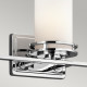 Lampada da parete per bagno a LED con 3 diffusori in vetro dal design moderno