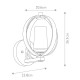 Lampada da parete per esterni in alluminio con diffusore in vetro moderno