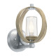 Lampada da parete per esterni in alluminio con diffusore in vetro moderno