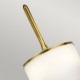 Lampada da parete piccola in acciaio per bagno con diffusore in vetro a LED G9