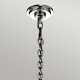 Lampadario gigante rotondo a 18 luci moderno in acciaio e pendenti in cristallo