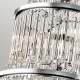 Lampadario gigante rotondo a 18 luci moderno in acciaio e pendenti in cristallo
