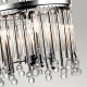 Lampadario gigante rotondo a 18 luci moderno in acciaio e pendenti in cristallo