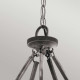 Lampadario gigante rustico a 15 luci in metallo e impiallacciatura in legno