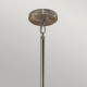 Lampadario grande in alluminio con 5 diffusori in vetro con luce a LED