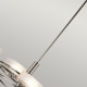 Lampadario grande in alluminio con 5 diffusori in vetro con luce a LED
