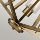 Lampadario in acciaio con 5 diffusori in vetro dal design minimal