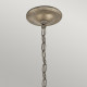 Lampadario in acciaio con 5 luci dal design classico senza paralumi