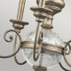 Lampadario in acciaio con 5 luci dal design classico senza paralumi