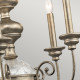 Lampadario in acciaio con 5 luci dal design classico senza paralumi