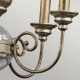 Lampadario in acciaio con 5 luci mini dal design classico senza paralumi