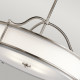 Lampadario in acciaio con diffusore in vetro a 4 luci dal design moderno