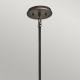 Lampadario in acciaio con diffusore in vetro a 4 luci dal design moderno