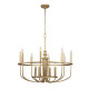 Lampadario in acciaio dal design moderno con 12 lampadine