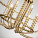 Lampadario in acciaio dal design moderno con 12 lampadine