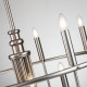 Lampadario in acciaio dal design moderno con 12 lampadine