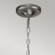 Lampadario in acciaio dal design moderno con 12 lampadine