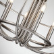 Lampadario in acciaio dal design moderno con 12 lampadine
