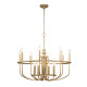 Lampadario in acciaio dal design moderno con 12 lampadine