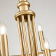 Lampadario in acciaio dal design moderno con 12 lampadine