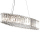 Lampadario lineare in cristallo a 8 luci a LED dal design moderno