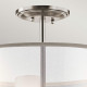 Lampadario medio a 3 luci con diffusore in vetro e organza dal design moderno