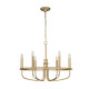 Lampadario medio in acciaio dal design moderno con 6 lampadine