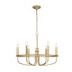 Lampadario medio in acciaio dal design moderno con 6 lampadine