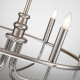Lampadario medio in acciaio dal design moderno con 6 lampadine