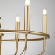 Lampadario medio in acciaio dal design moderno con 6 lampadine