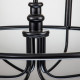 Lampadario medio in acciaio dal design moderno con 6 lampadine