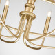 Lampadario medio in acciaio dal design moderno con 6 lampadine