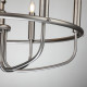 Lampadario medio in acciaio dal design moderno con 6 lampadine