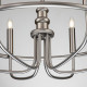 Lampadario medio in acciaio dal design moderno con 6 lampadine