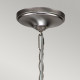 Lampadario medio in acciaio dal design moderno con 6 lampadine