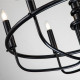 Lampadario medio in acciaio dal design moderno con 6 lampadine