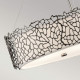 Lampadario moderno in metallo con diffusore in tessuto e vetro con 4 lampadine